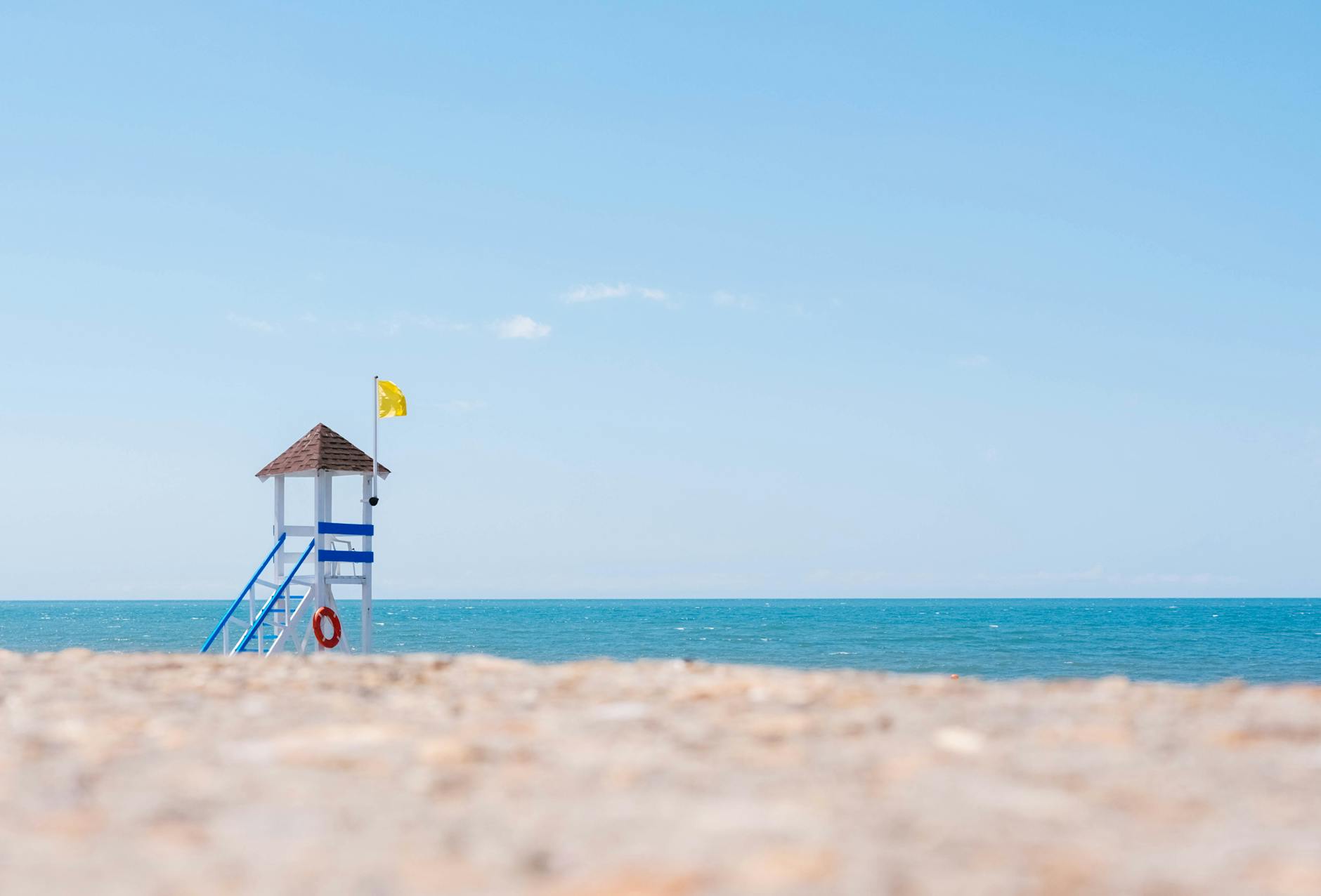 empty life guard post